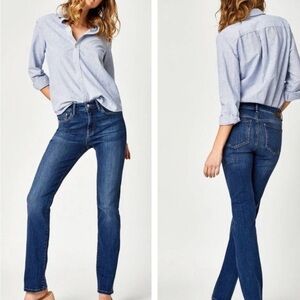 Mavi Women’s Kendra High Rise Straight Leg Denim Jeans Sz 30